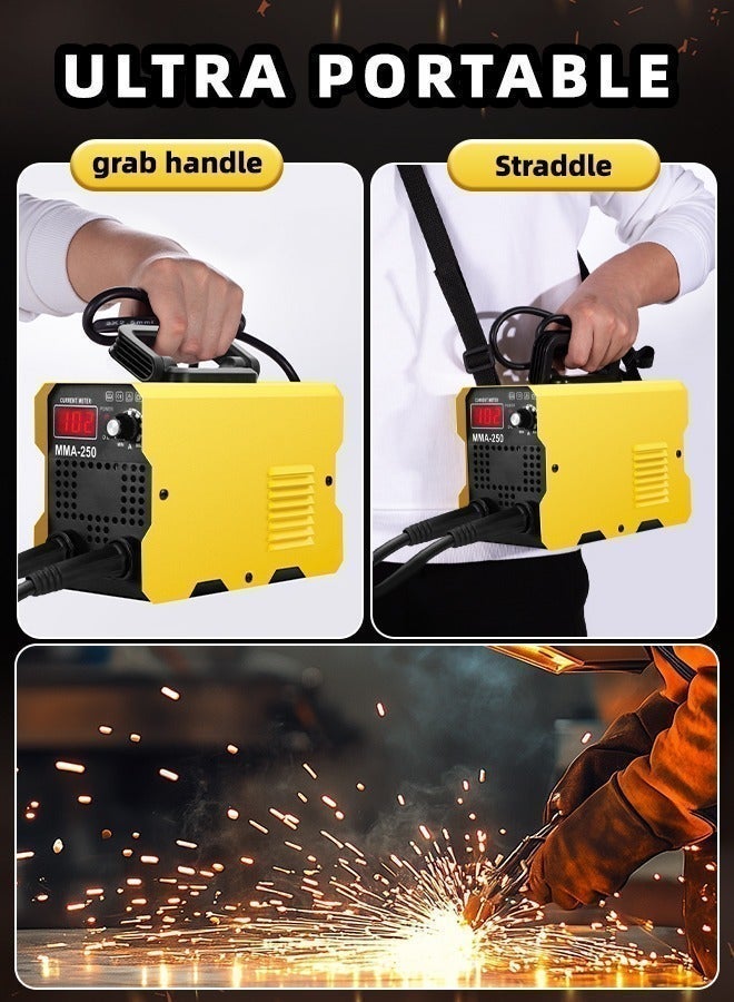 ALongDeng Mini Welder Machine 120A/220V Portable Stick Welder with Synergic Control Digital Display Hot Start Arc Force Anti-Stick - Image 3